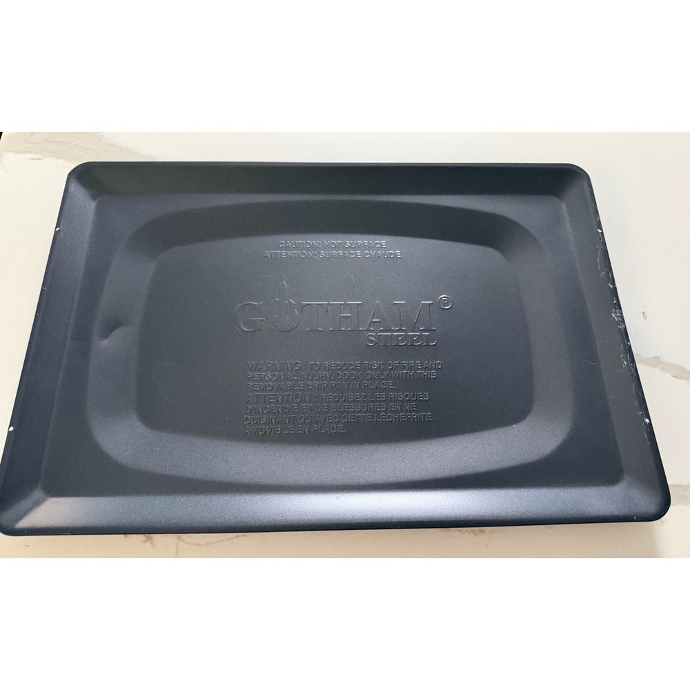 Gotham Steel Removable Drip Pan Replacement Tray 15" X 10" Black Nonstick Oven